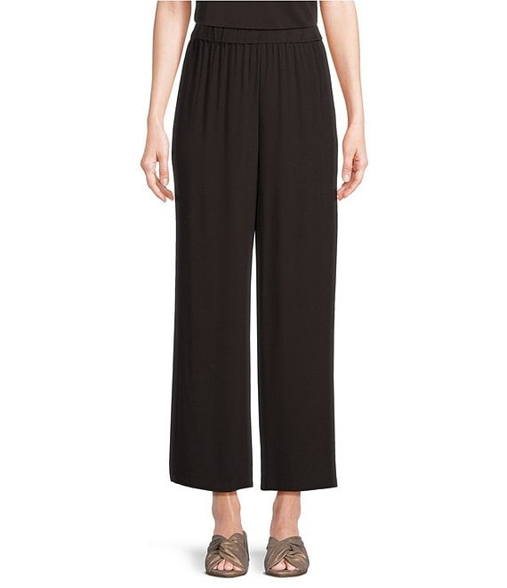 Eileen Fisher Stretch Crepe Slim Ankle Pant-Nocturne – In Full Swing