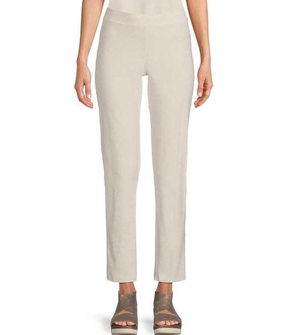  Eileen Fisher High-Waisted Slim Ankle Pants w/Wide Yoke in Washable  Stretch Crepe Black XL : Clothing, Shoes & Jewelry