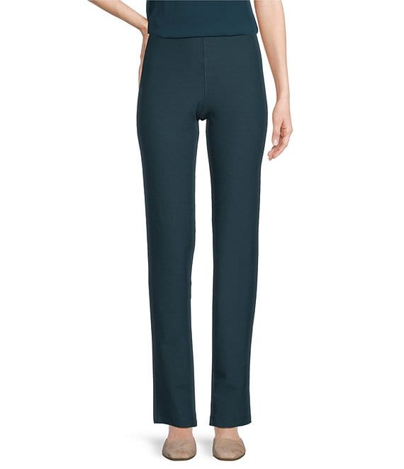 Eileen Fisher Small System Washable Stretch Crepe Slim Ankle Pants