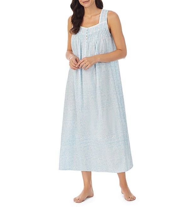 Dreamcrest 100% Cotton Sleeveless Nightgown for Women with Crochet Trim  (Lilac, 3X) 
