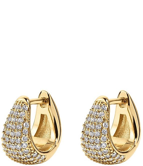 Electric Picks Ivy Puffy Hoop Earrings, Gold - Image 1
