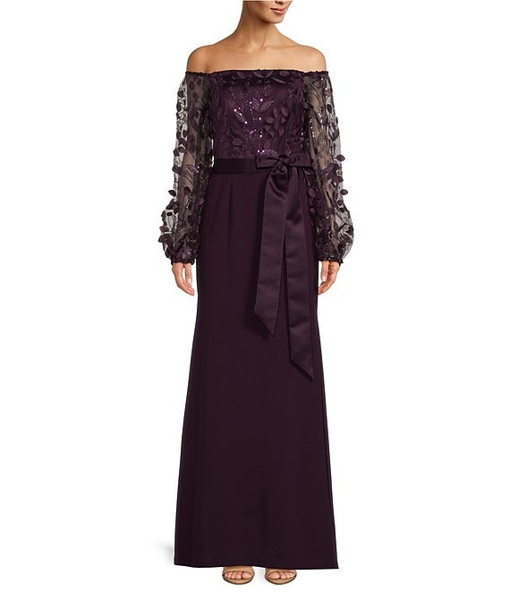 ELIZA J Illusion Top Lace Evening deals Gown- size 12P