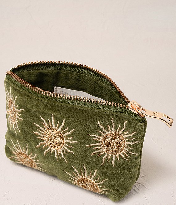 日本未入荷【Elizabeth Scarlett】Coin Purse Elizabeth Scarlett Sun Goddess Velvet Coin Purse | Dillard's