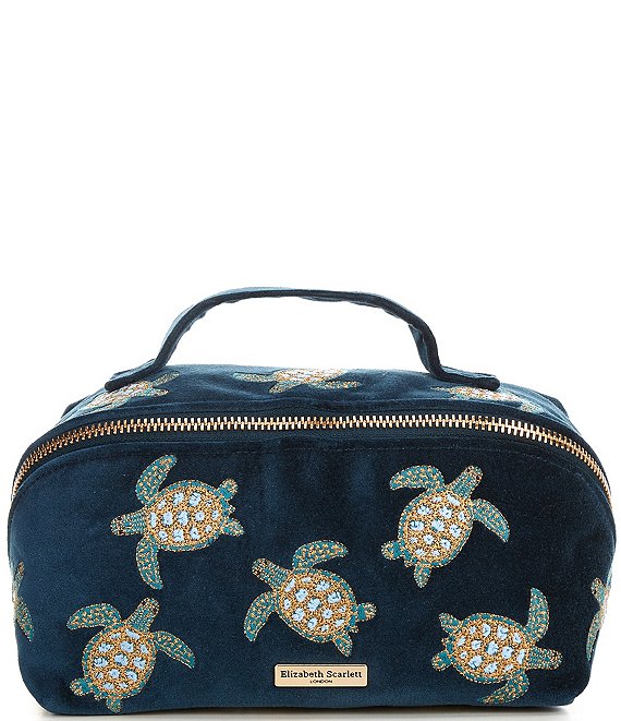 Elizabeth Scarlett Turtle Conservation Open Flat Makeup Bag