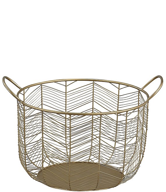 Large metal best sale basket for blankets