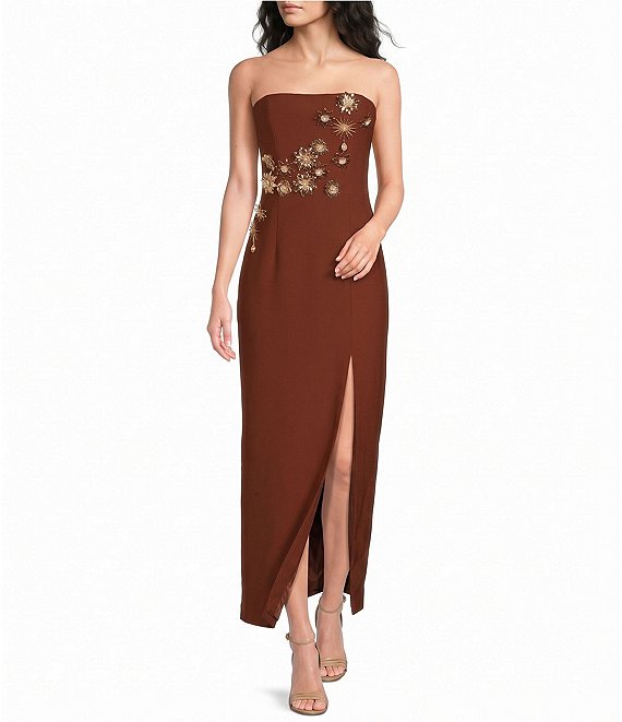 ELLIATT Solae Floral Strapless Gown
