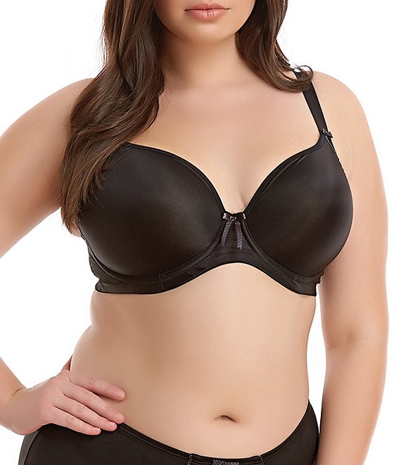Elomi Womens Smoothing Underwired Foam Moulded Strapless Bra, 36FF, Black 