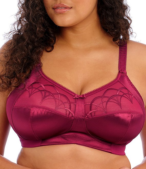 Wirefree 4-Part Cup Bra with Embroidered Mesh