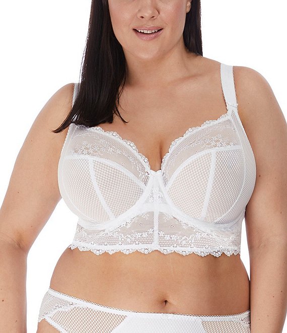 Color:White - Image 1 - Charley Diamond Mesh & Lace Bralette