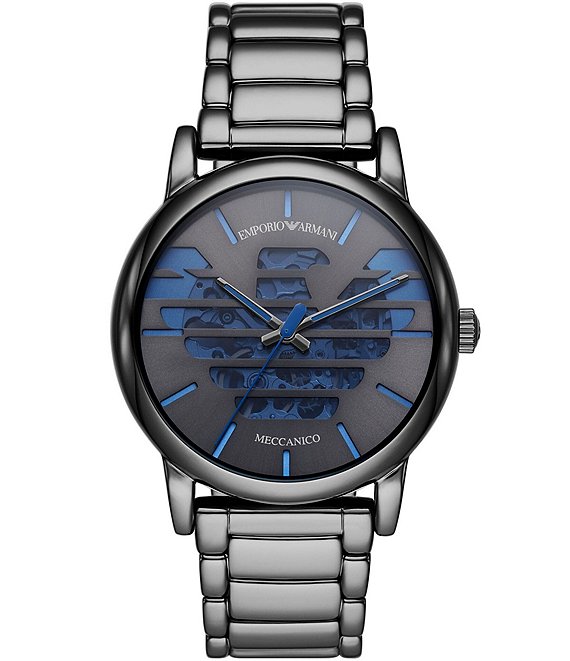 Emporio Armani Men's Three-Hand Gunmetal Stainless Steel Watch | Dillard's