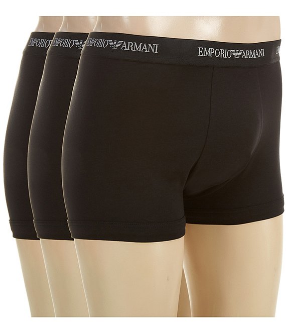 Emporio Armani Stretch Cotton 2#double; Trunks 3-Pack