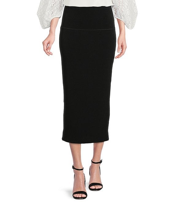 Color:Black - Image 1 - Long Straight Skirt