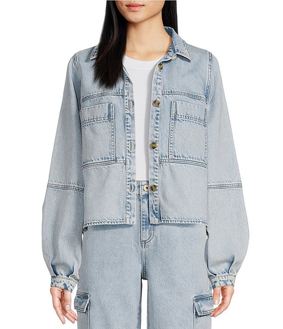 Share more than 186 denim jacket with cotton collar latest