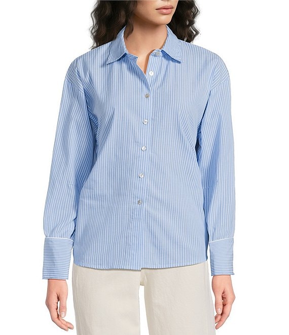 Every Cotton Long Sleeve Stripe With Open Back Top