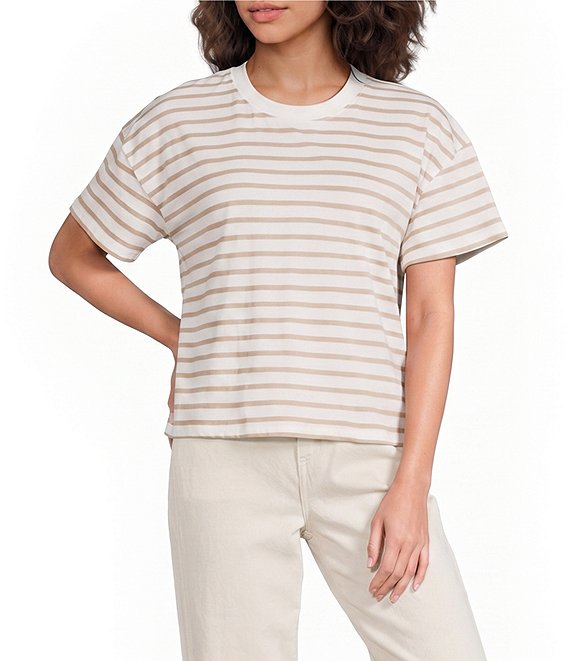 Every Knit Crew Neck Short Sleeve Boxy Tee