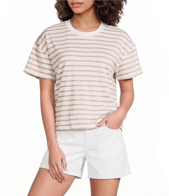 Every Knit Crew Neck Short Sleeve Boxy Tee