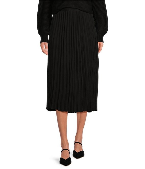 Every Pleated High Rise A Line Midi Skirt