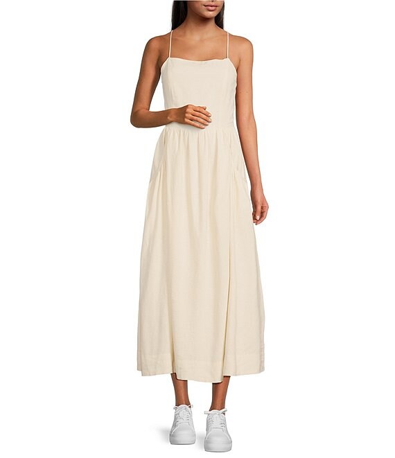 Every Sleeveless Linen Pocket Maxi Dress | Dillard's