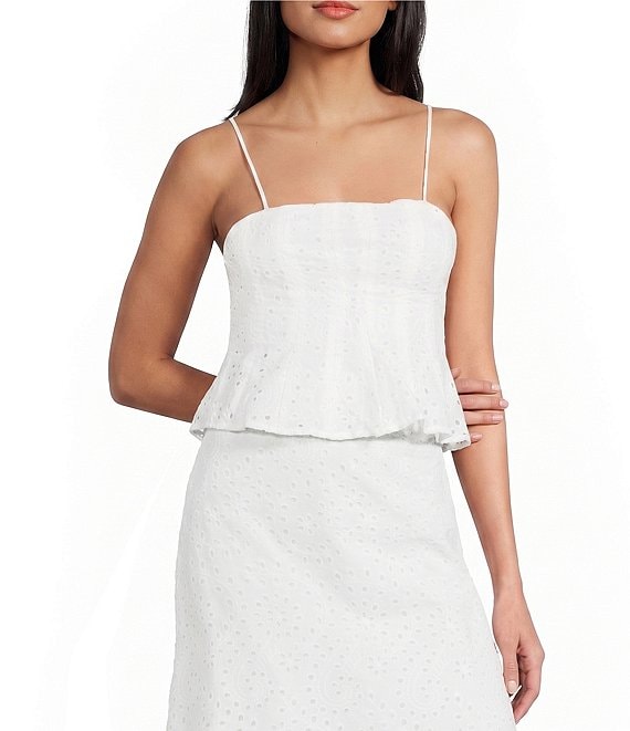 Evolutionary Eyelet Embroidered Flowy Top