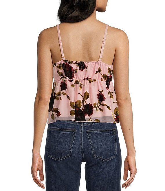 Evolutionary Floral Printed V-Neck Cami | Dillard's