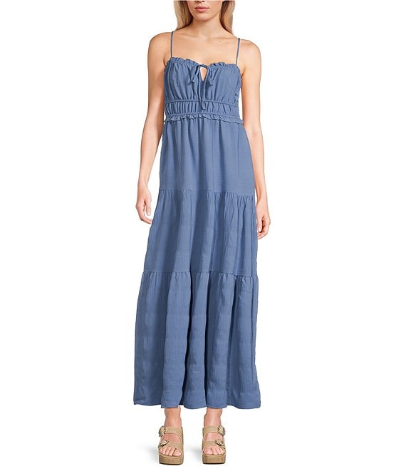 Evolutionary Sleeveless Spaghetti Strap Emma Tier Dress | Dillard's