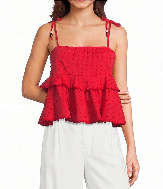 Evolutionary Tie Strap Tiered Tank Top