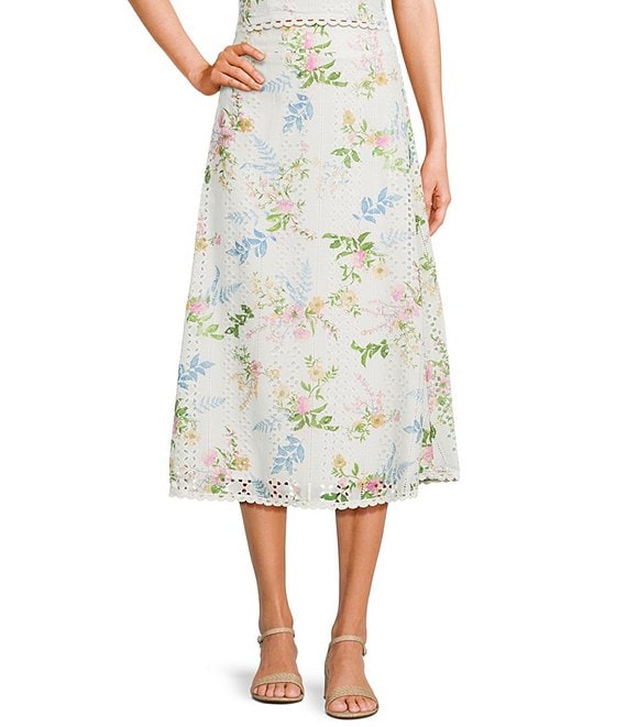 herlipto】Floral Jacquard Peplum Skirt スカート
