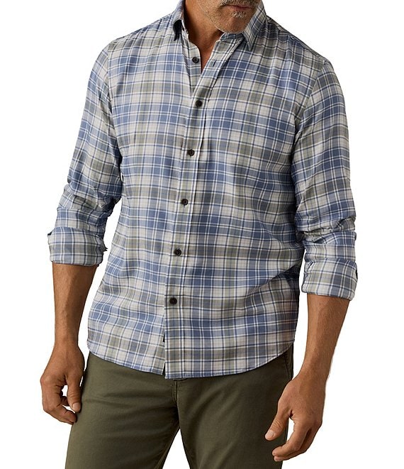 Faherty Big & Tall Movement Plaid Long Sleeve Woven Shirt