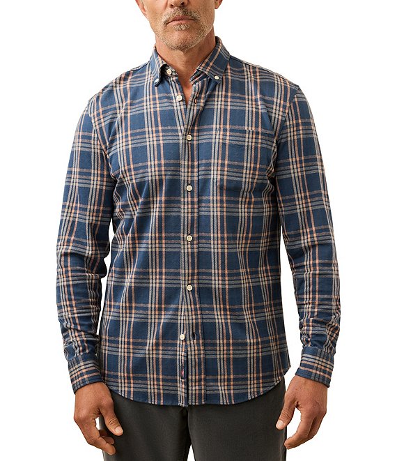 Faherty Coastline Knit Long Sleeve Twilight Woven Shirt