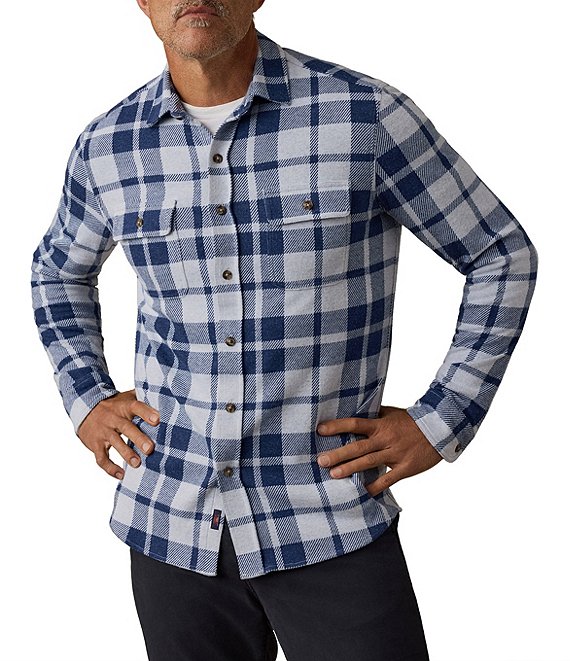 Faherty Legend Plaid Pattern Sweater Shirt