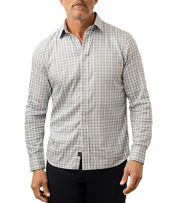 Faherty Movement Large Plaid Long Sleeve Woven Shirt