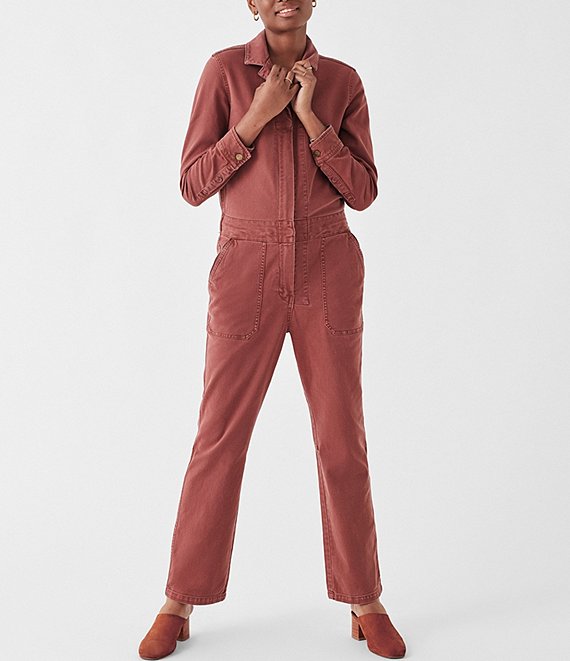 Color:Henna - Image 1 - Overland Twill Snap Front Button Flight Suit