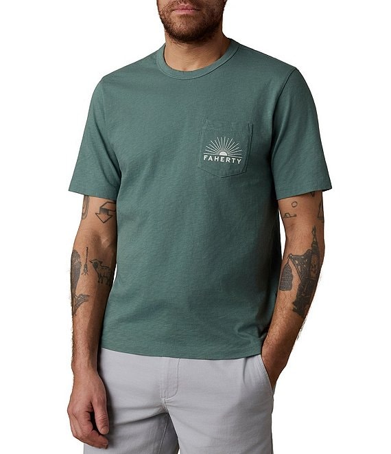 Faherty Relaxed Fit Sunwashed Pocket T-Shirt