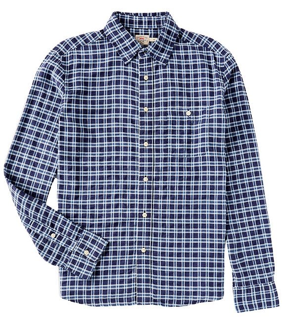 Faherty Tropical Cotton Plaid Long Sleeve Woven Shirt | Dillard's