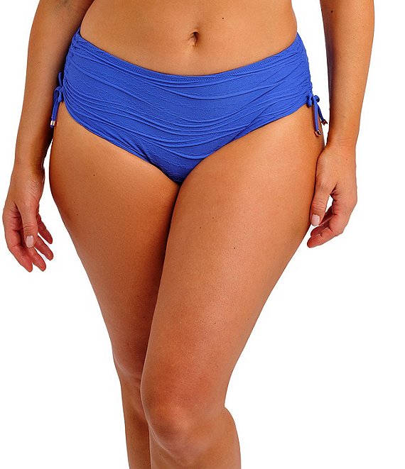 Fantasie Beach Waves Texture Mid Rise Adjustable Tie Sides Hipster Swim Bottom