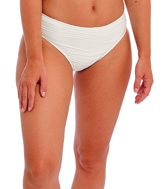 Fantasie Beach Waves Texture Mid Rise Adjustable Tie Sides Hipster Swim Bottom