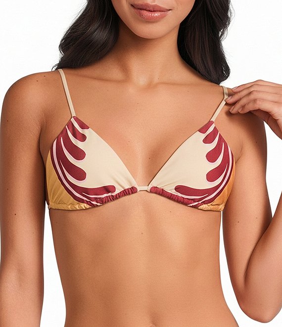 Farm Rio Arabesc Soft Yellow Triangle Swim Top