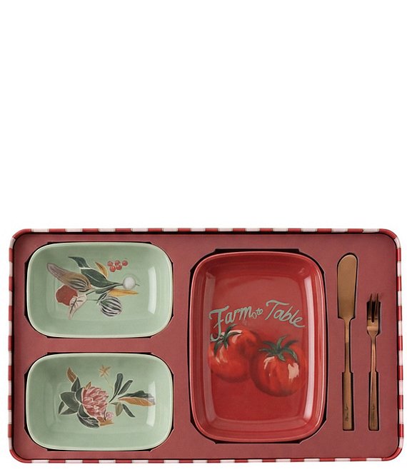 Farm Rio Jolly Bites Ceramic Appetizer Set