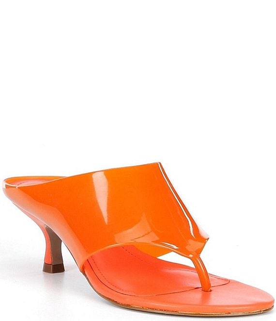 Farm Rio Thong Jelly Kitten Heel Slide Sandals