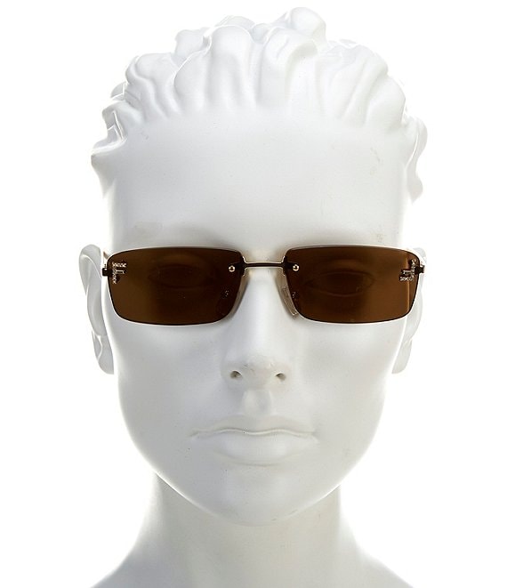 フレディ FENDI Unisex FENDI First Crystal 54mm Retro Rectangle Sunglasses