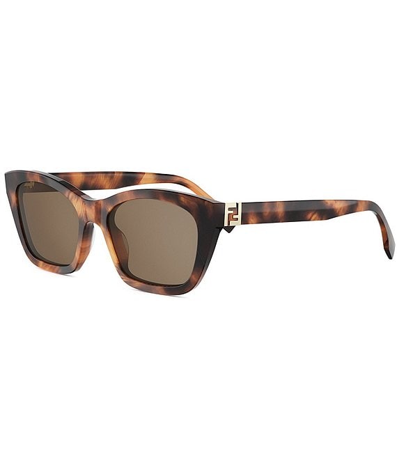FENDI Women's Forever FENDI 54mm Rectangle Sunglasses, Blonde Animal Havana/Brown - Image 1