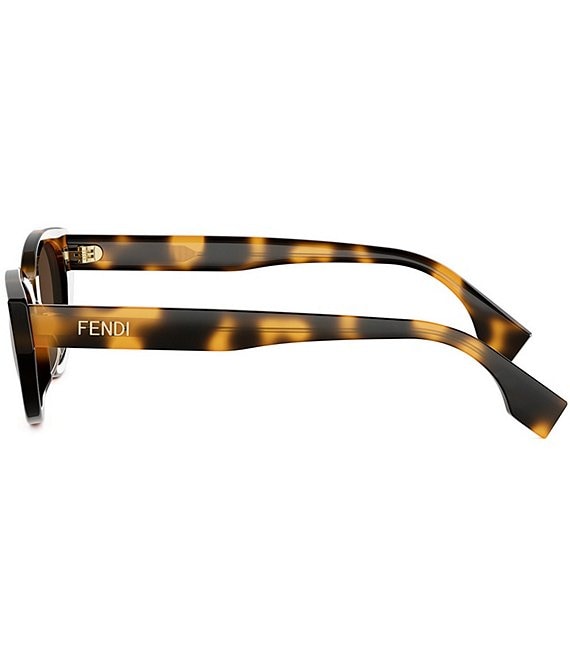 Fendi Women\'s Tortoiseshell Cat-Eye Sunglasses with Gold Trim Fendi Acetate Cat Eye Sunglasses FE40011U Tortoise 1822121  main image 3
