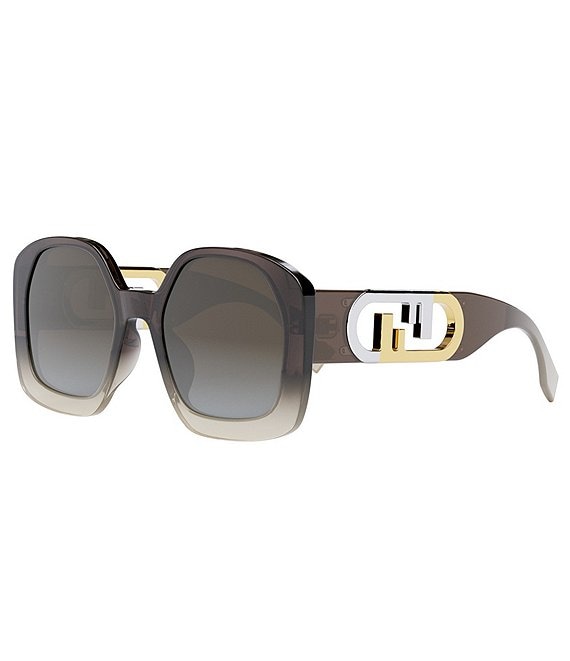 Brown O'Lock oversized square acetate sunglasses