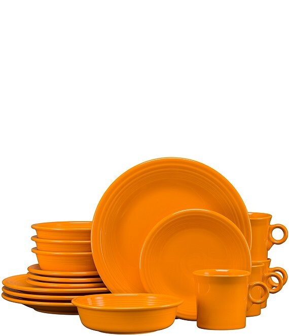 Color:Butterscotch - Image 1 - 16-Piece Dinnerware Set
