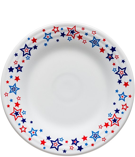 Color:Open White - Image 1 - Americana Stars 9#double; Luncheon Plate