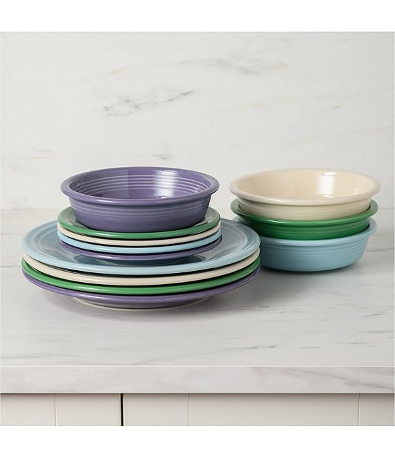 Fiesta Classic 12-Piece Mixed Colors Dinnerware Set, Service for 4