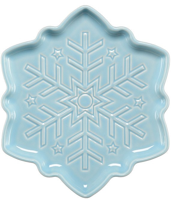 3 FIESTA good SNOWFLAKE SHAPED PLATES