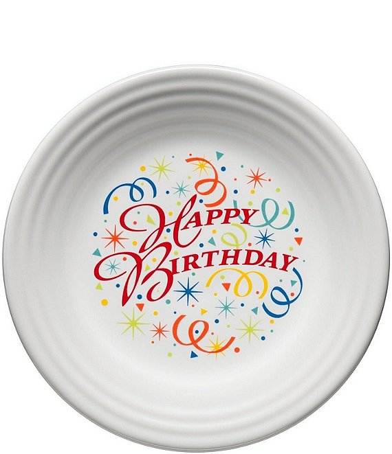 Fiesta Happy Birthday 9#double; Luncheon Plate