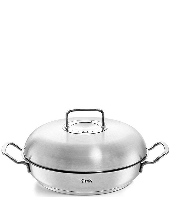 Color:Silver - Image 1 - Original-Profi Collection Stainless Steel 3.2 Qt. Serving Pan with High Dome Lid
