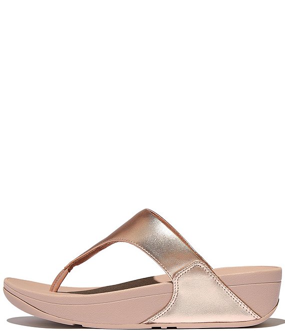 FitFlop Lulu Leather Platform Thong Wedge Sandals | Dillard's